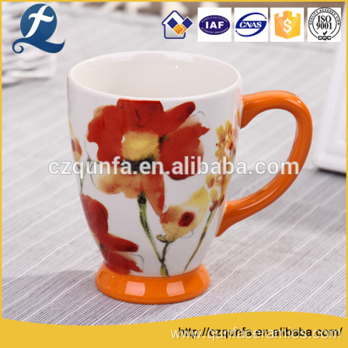 Custom Printed Pattern Ceramic Mug With Handle